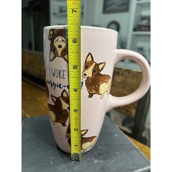 Corgi Travel Mug w/Lid 20 Oz “I Woke Up Corgie-ous!” Pink & Brown Sheffield Home - Picture 7 of 8